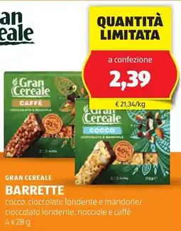 ALDI Gran cereale barrette offerta