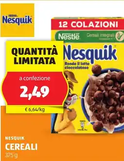 ALDI Nesquik cereali offerta