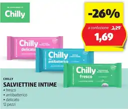 ALDI Chilly salviettine intime 12 pezzi offerta