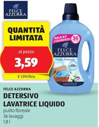 ALDI Felce azzurra detersivo lavatrice liquido offerta