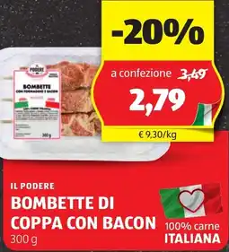 ALDI Il podere bombette di coppa con bacon offerta