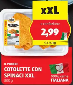ALDI Il podere cotolette con spinaci XXL offerta