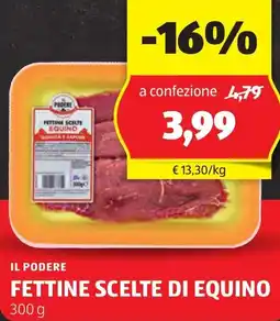 ALDI Il podere fettine scelte di equino offerta