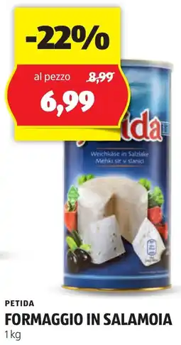 ALDI Petida formaggio in salamoia offerta