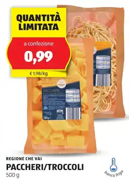 ALDI Regione che vai paccheri/troccoli offerta