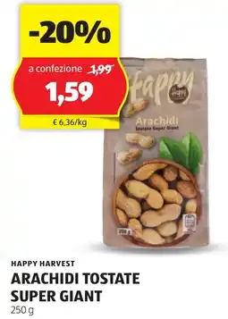 ALDI Happy harvest arachidi tostate super giant offerta