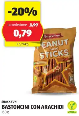 ALDI Snack fun bastoncini con arachidi offerta