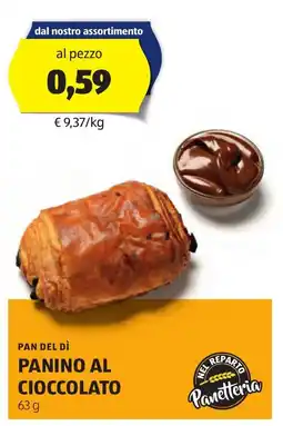ALDI Pan del dì panino al cioccolato offerta