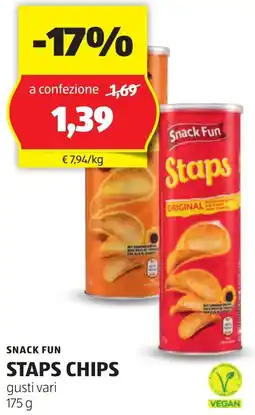 ALDI Snack fun staps chips offerta