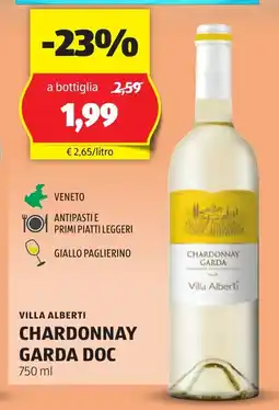 ALDI Villa alberti chardonnay garda DOC offerta