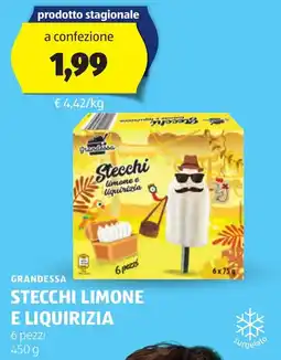 ALDI Grandessa stecchi limone e liquirizia offerta