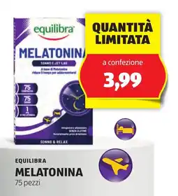 ALDI Equilibra melatonina 75 pezzi offerta