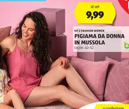 ALDI UP 2 FASHION WOMEN Pigiama da donna in mussola offerta