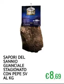 Sugros Sapori del sannio guanciale stagionato con pepe sv offerta