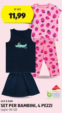 ALDI LILY & DAN Set per bambini, 4 pezzi offerta