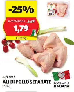 ALDI IL PODERE Ali di pollo separate offerta