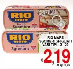 Iper Triscount Rio mare sgombri grigliati vari tipi offerta