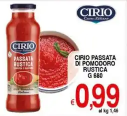 Iper Triscount Cirio passata di pomodoro rustica offerta