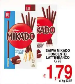 Iper Triscount Saiwa mikado fondente latte/bianco offerta