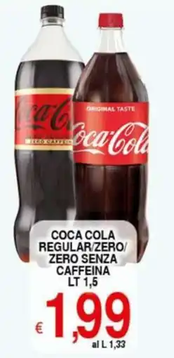 Iper Triscount Coca cola regular/zero/ zero senza caffeina offerta