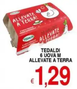 Iper Triscount Tedaldi 6 uova m allevate a terra offerta