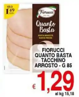 Iper Triscount Fiorucci quanto basta tacchino arrosto offerta