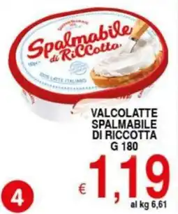 Iper Triscount Valcolatte spalmabile di riccotta offerta