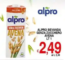 Iper Triscount Alpro bevanda senza zucchero avena offerta