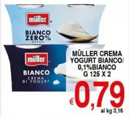 Iper Triscount Müller crema yogurt bianco/ 0,1%bianco offerta