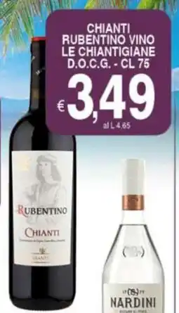 Iper Triscount Chianti rubentino vino le chiantigiane D.O.C.G. offerta
