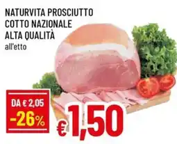 A&O Naturvita prosciutto cotto nazionale alta qualità offerta