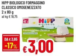 A&O Hipp biologico formaggino classico omogeneizzato offerta