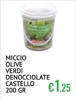Sugros Miccio olive verdi denocciolate castello offerta