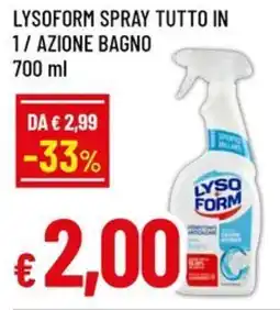 A&O Lysoform spray tutto in 1/ azione bagno offerta