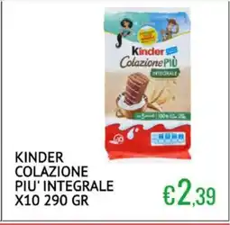 Sugros Kinder colazione piu' integrale offerta