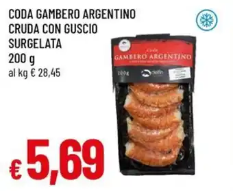 A&O Coda gambero argentino cruda con guscio surgelata offerta