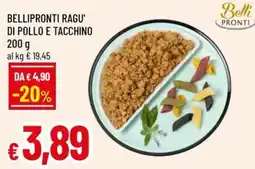 A&O Bellipronti ragu' di pollo e tacchino offerta