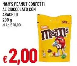 A&O M&m's peanut confetti al cioccolato con arachidi offerta