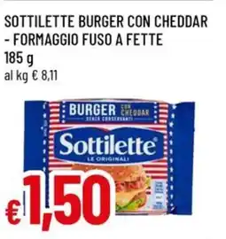 A&O SOTTILETTE BURGER CON CHEDDAR - formaggio fuso a fette offerta