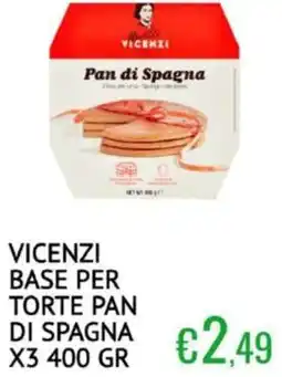 Sugros Vicenzi base per torte pan di spagna offerta