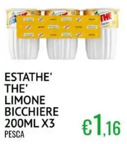 Sugros Estathe' the' limone bicchiere offerta