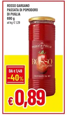 A&O Rosso gargano passata di pomodoro di puglia offerta