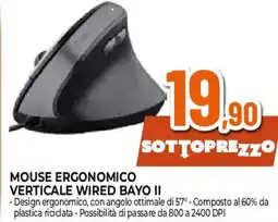 Extracoop Mouse ergonomico verticale wired bayo II offerta