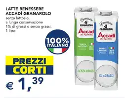 Esselunga Latte benessere accadì GRANAROLO offerta