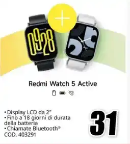 MediaWorld Redmi Watch 5 Active offerta