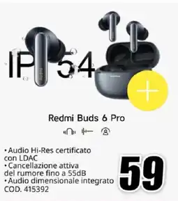 MediaWorld Redmi Buds 6 Pro offerta