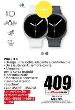 MediaWorld Samsung watch 8 offerta