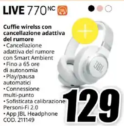 MediaWorld JBL LIVE 770 NC offerta