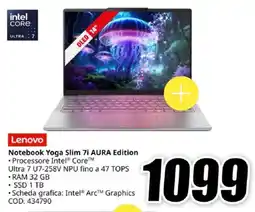 MediaWorld Lenovo Notebook Yoga Slim 7i AURA Edition offerta