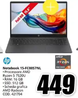 MediaWorld hp Notebook 15-FC0057NL offerta